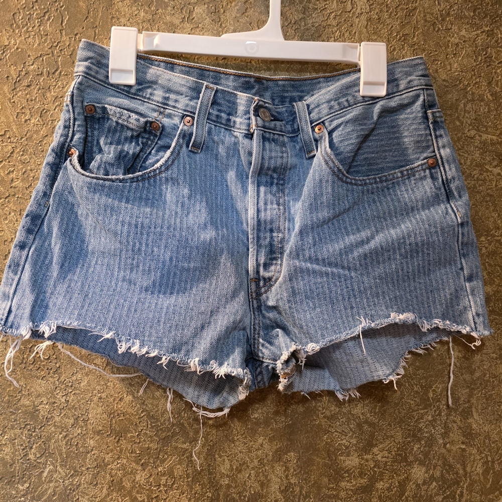 Levi's Blue Jean Shorts Distressed Cut-Offs
